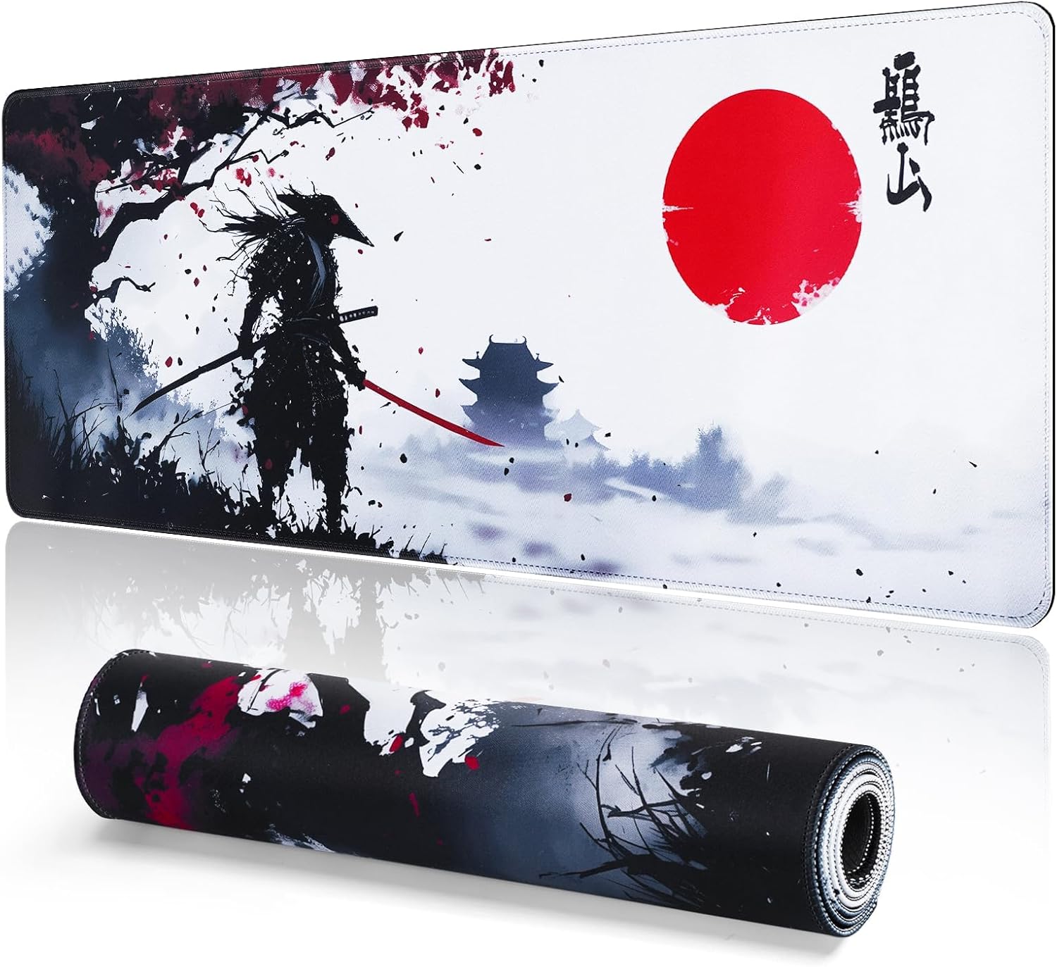 DESERO Large Gaming Mouse Pad (800 x 300 x 3 MM) XL Extended Desk Mat, Japanese Mouse Mat, Gaming Keyboard Mousepad, Big Desk Pad with Non-Slip Base and Stitched Edge for Office/Gaming.(B19).