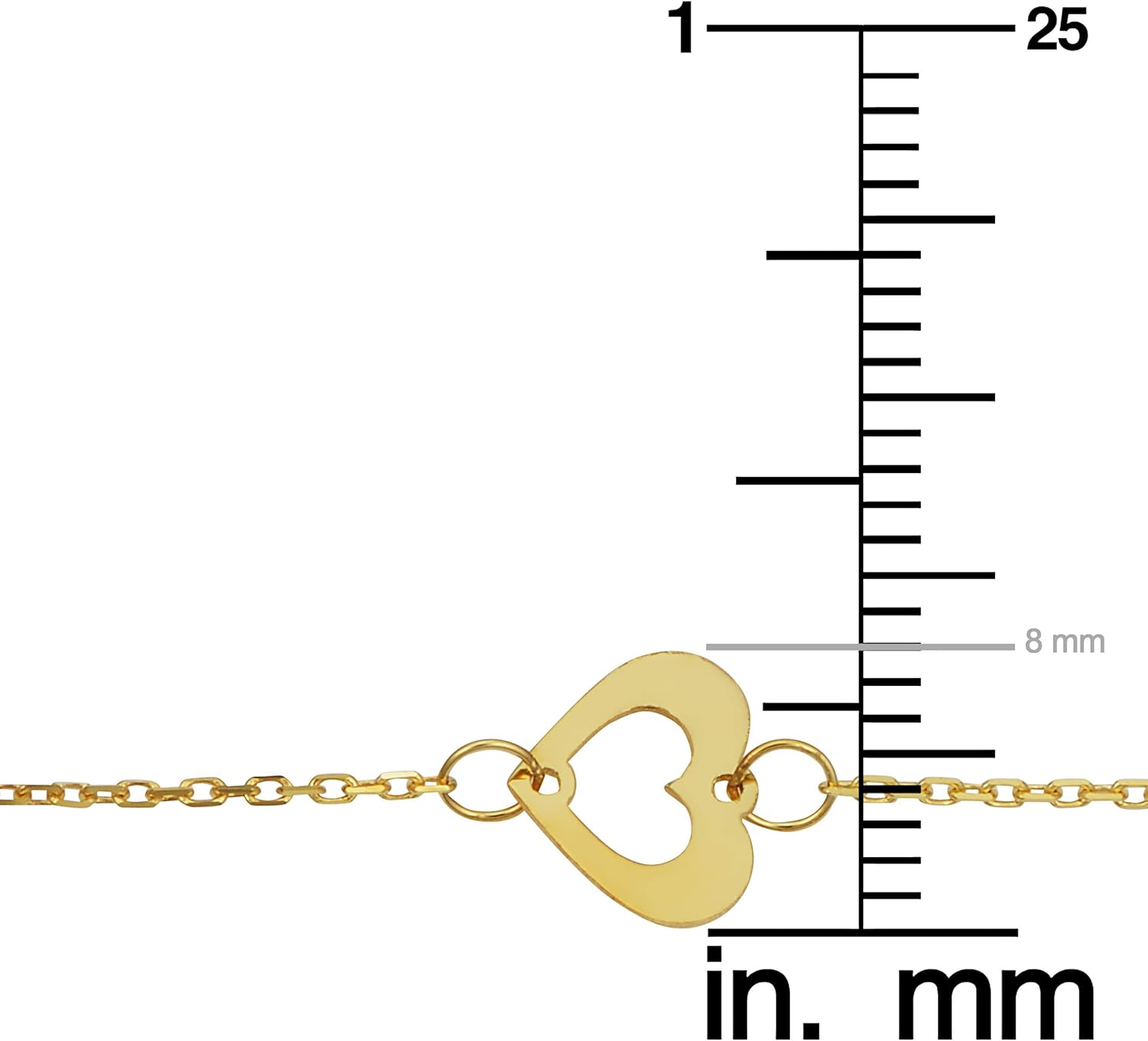 Kooljewelry 14k Yellow Gold Moon Star Flower Heart Ankle Bracelet (adjusts to 9 or 10 inch)