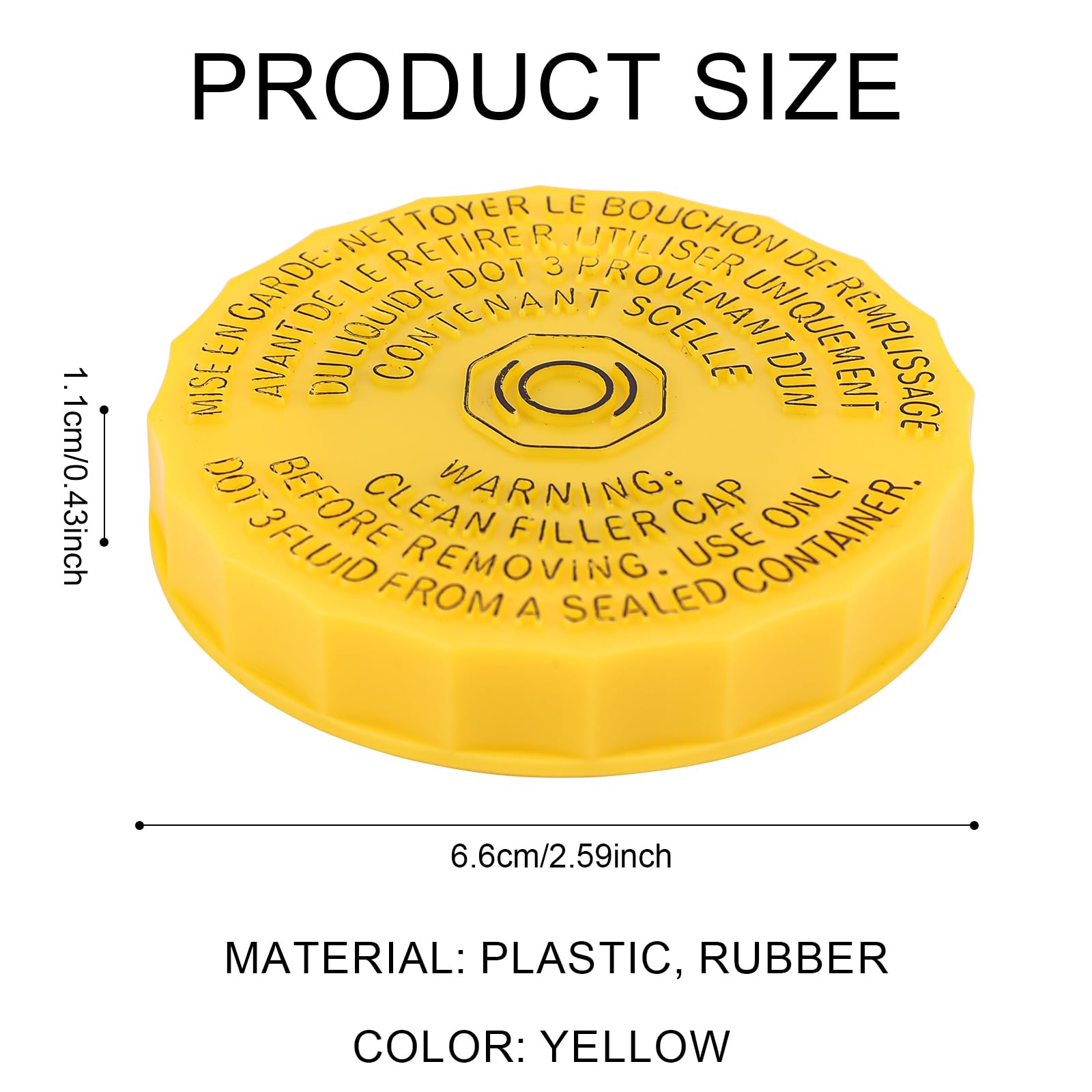 LIRU Car Master Cylinder Brake Fluid Reservoir Cap Master Cylinder Reservoir Cap For Jeep Wrangler Compass Cherokee,for Chrysler Pacifica 200, 68211910AB,68303540AA, Fluid Reservoirs - Canada