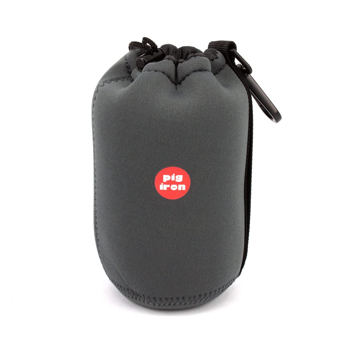 Pig Iron Luxury Lens Pouch to fit Mirrorless and DSLR Camera Lenses. Ultra Soft Velvet Lining, Thick Padded Neoprene. (Large (L))