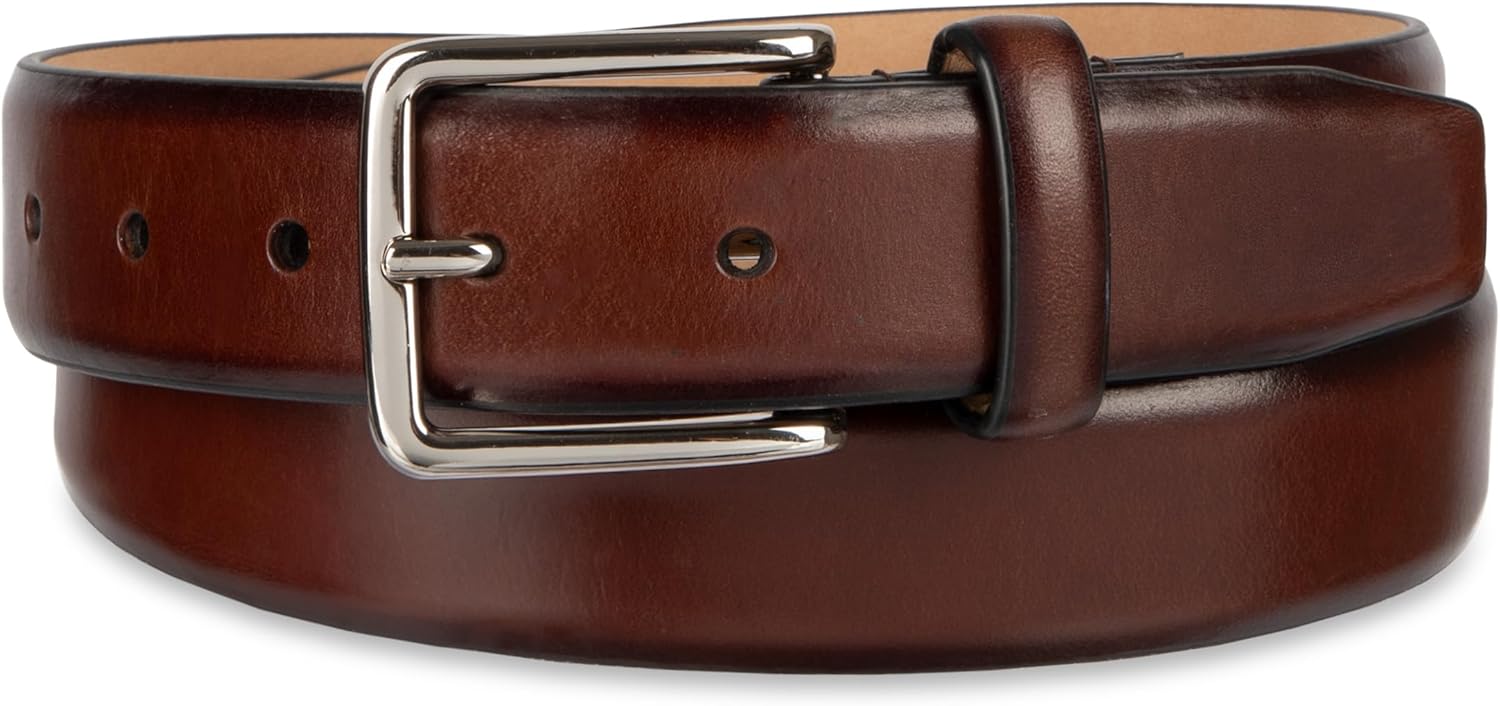 Haggar mens Leather Dress Belt for Suits and Pants - Classic, Formal, Business, Work - Image 2