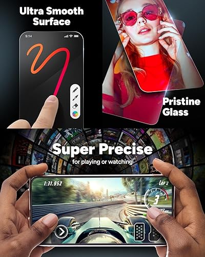 Miniatura 10 de ZAGG InvisibleShield Glass Elite - Protector de pantalla para Google Pixel 8 Pro, 5 veces más fuerte con bordes reforzados, superficie resistente a