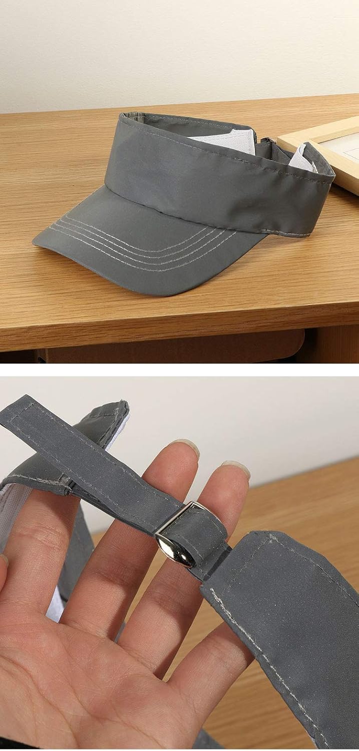PAODIKUAI Men and Women Night Reflective Hat Runner Cap Visor Bucket Hat Flash Rave Festival Boonie Cap (Visor) - Image 4
