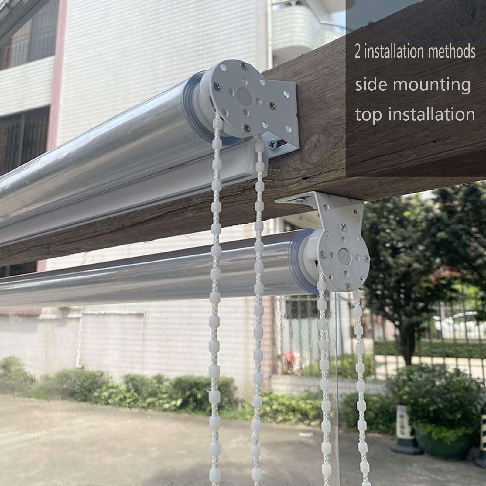 Tapparella Avvolgibile PVC Trasparente,Tende Avvolgibili Impermeabili in Plastica,Antipioggia Antipolvere,per Giardino Esterno,Balcone,Personalizzabile,Larghezza X Altezza (130cm x 230cm)