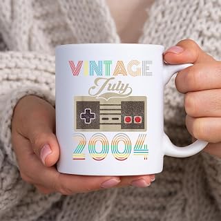 Vintage July 2004 18th Birthday Shirt 18 Years Old BlackMug, Tea Mug, Tea Cup, Coffee Cup