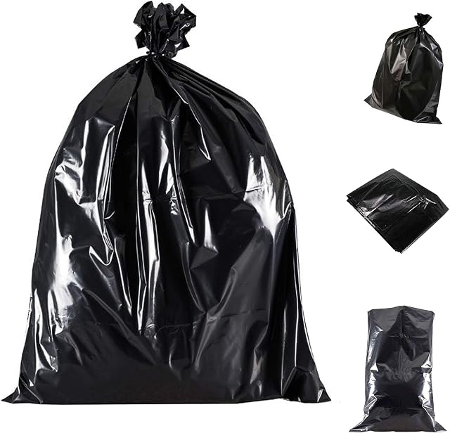 200 x Large Heavy Duty Black Dust Bin Bags Waste Rubbish Refuse Sacks Liners