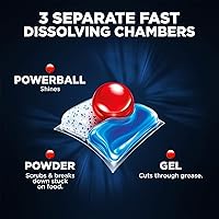 Vista 8 de Finish Quantum Powerballs - Pestañas de gel detergente para lavavajillas, 3.52 libras, 100 pestañas