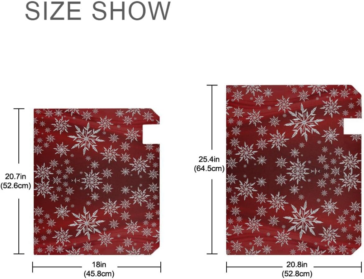 Christmas Sliver Snowflake Red Mailbox Cover Standard Size Happy New Year Winter Magnetic Mailbox Covers Garden Yard Post Wraps Letter Box Decorations 25" L x 21" W