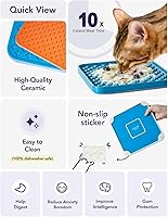 Vista 2 de LE TAUCI - Cuenco para perros de alimentación lenta, tapete para lamer de 7.5 pulgadas para razas medianas y grandes, tapete para lamer alivio