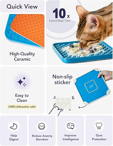 Miniatura 9 de LE TAUCI PET Tapete para lamer para perros y gatos comedero lento tapete de comida para perros de 55 pulgadas para aliviar la ansiedad reductor de