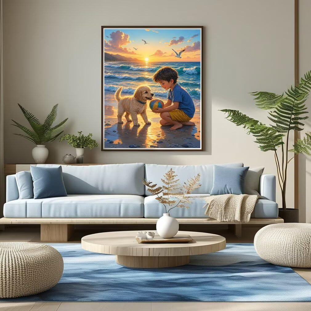 Kit Diamond Painting Cane per Adulti, 5D Hobby Creativi 80x100cm C8-393