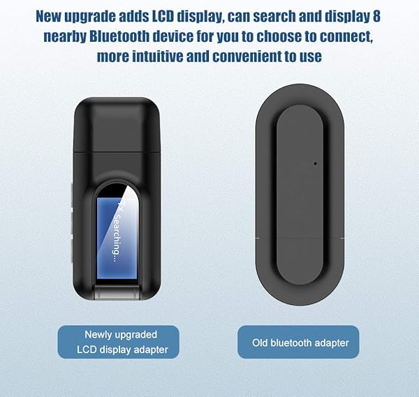 Ricevitore Bluetooth USB LCD Display 2 in 1 Trasmettitore Ricevitore Bluetooth 5 0 Adattatore Bluetooth Plug Play per Window7XP88 110 Compatibile Cuffie Altoparlanti Laptop TV Auto Cuffie