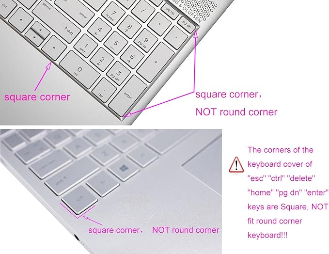 Funda de Teclado de Silicona UHamn para HP 15.6-17.3 - Ombre Rosa miniatura 3