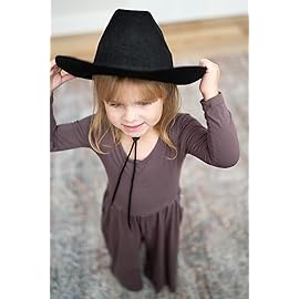 Little Adventures Costume Cowboy and Cowgirl Felt Hats (Black)