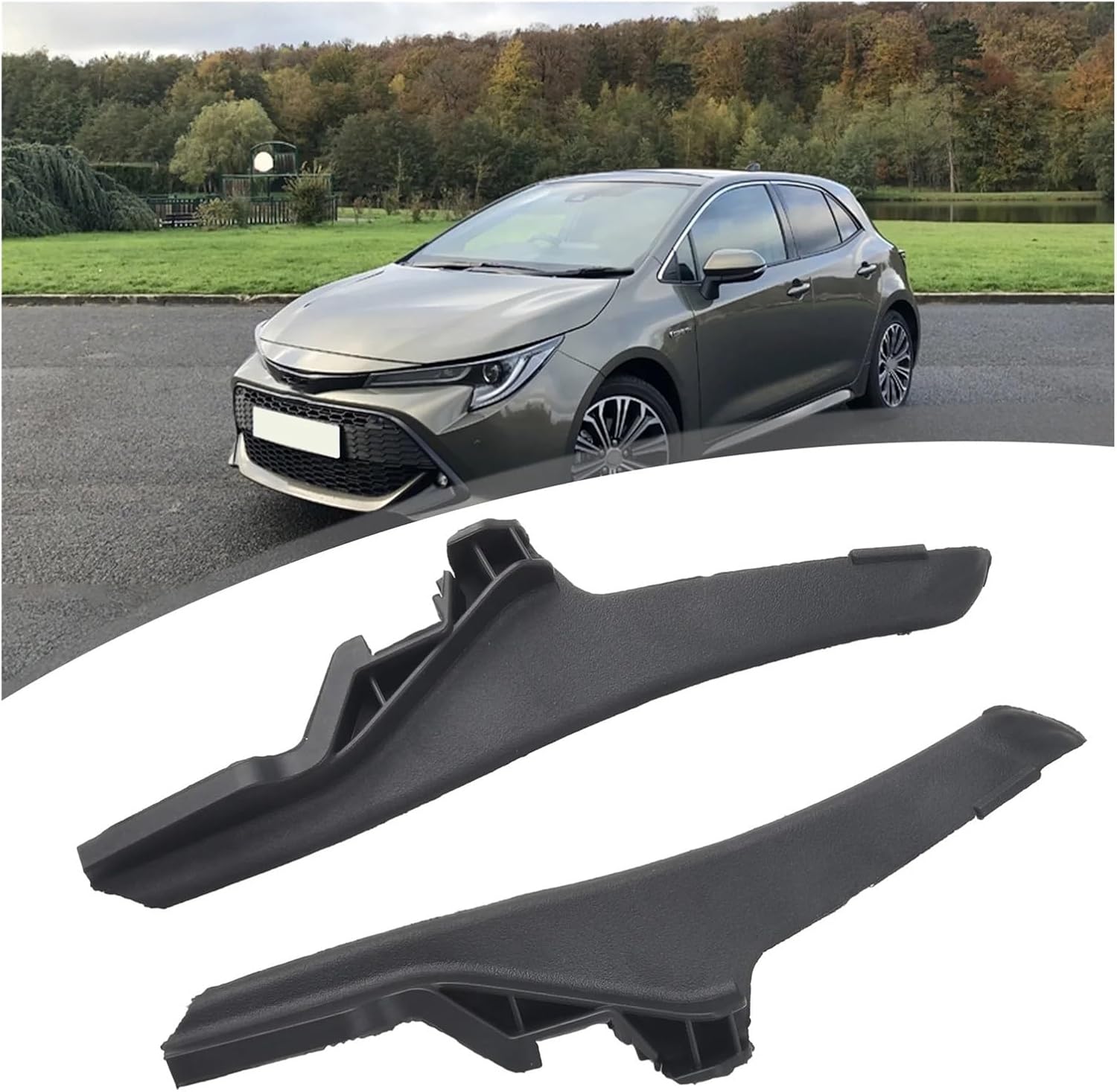 Car Windscreen Wiper Blade Car Front Windshield Wiper Side Trim Cover Water Deflector Cowl Plate For For Corolla LE 2014-2019 53824-02070