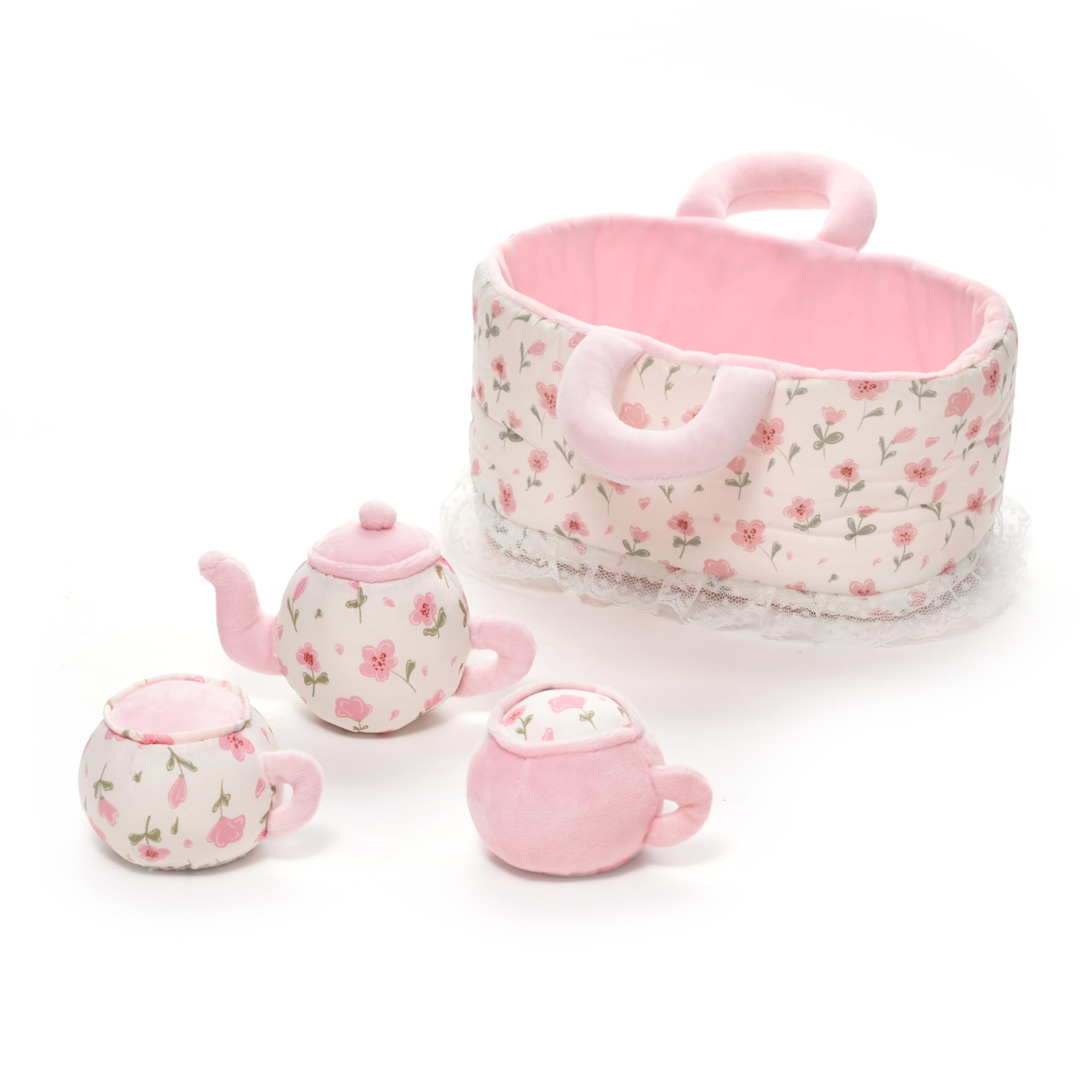 LeyaDoll Tea Set for Toddlers, Baby Doll Carrier for Girls Ages 2-4