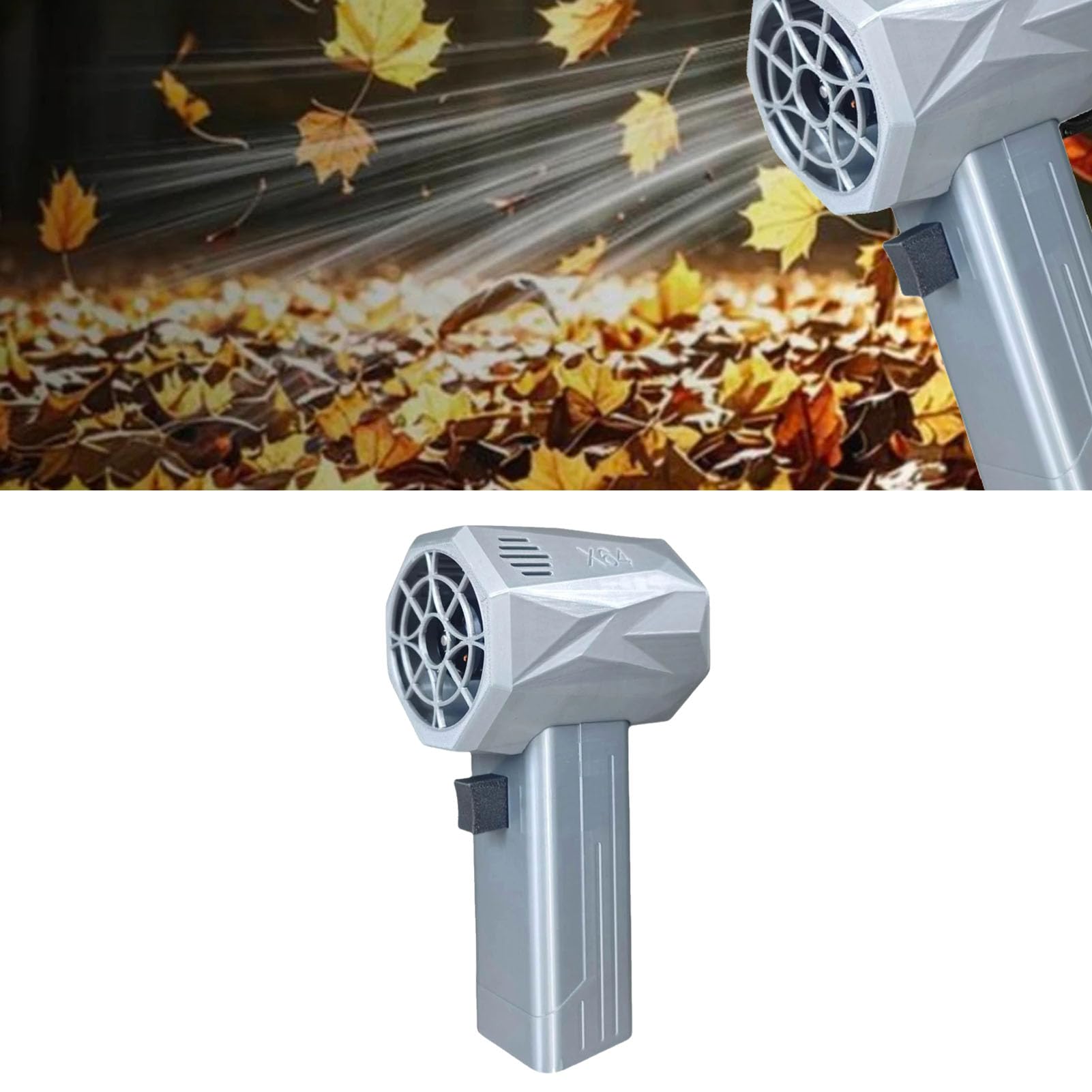 Dmuchawa strumieniowa X64 Pro 64 mm bezszczotkowy silnik turbowentylatorowy do usuwania pyłu przemysłowego, materiał kompozytowy z włókna węglowego, prędkość wiatru 240 km/h, ciąg (Srebrny)