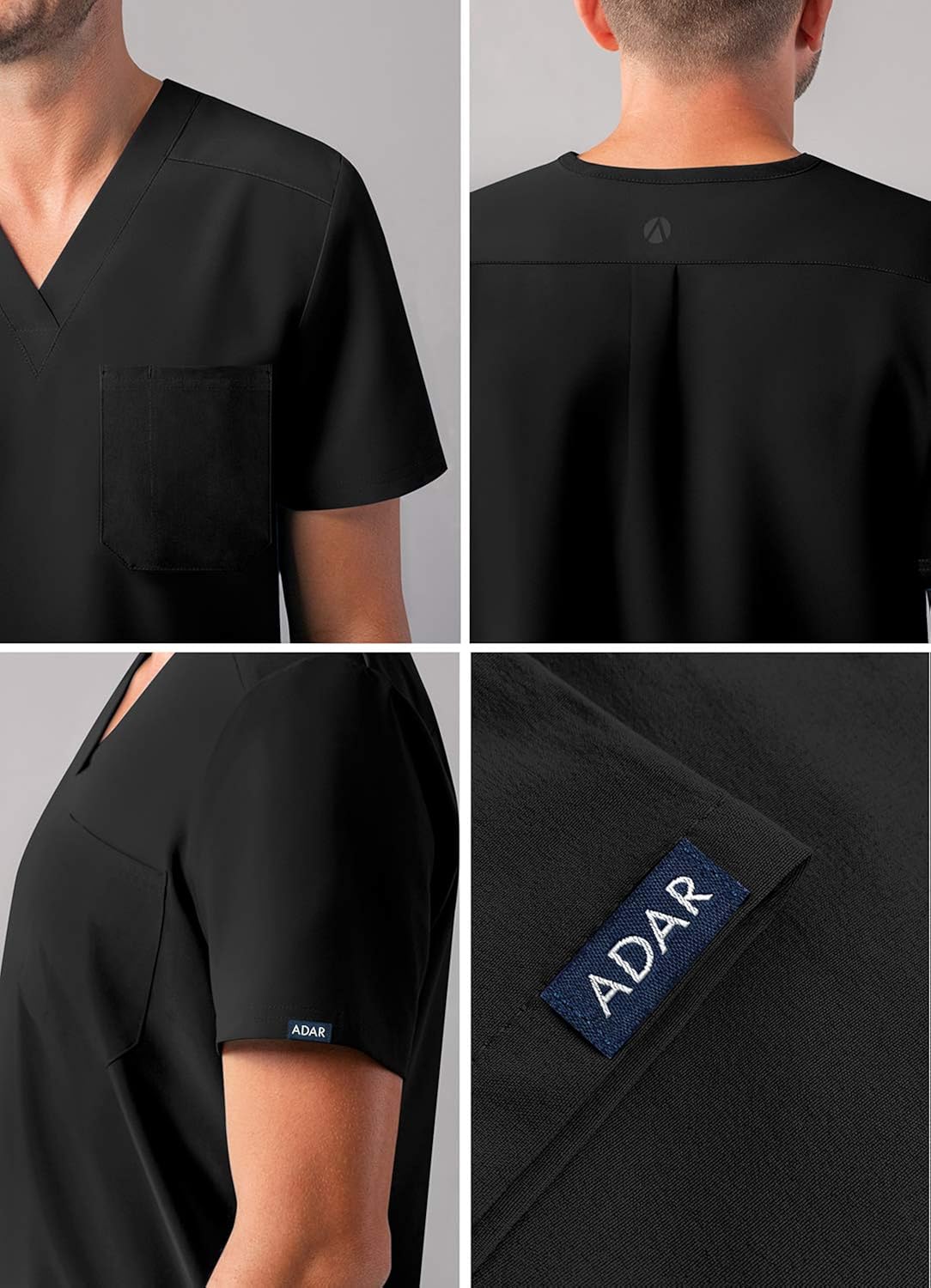 Best Deal Product Adar Addition Scrubs for Men - Classic V-Neck Scrub Top Crazy Clearance Adar Addition Scrubs for Men - Classic V-Neck Scrub Top