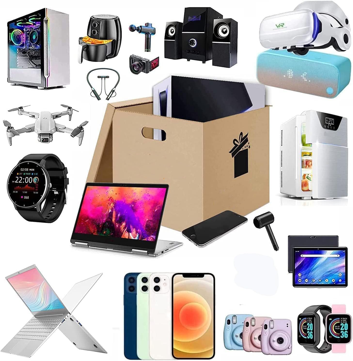 Geräten im Jahr 2026 Paletten,4-30 STK. Palettenware Haushaltswaren Multimedia A Ware B Ware Palette Elektronik Geschenkbox ch6
