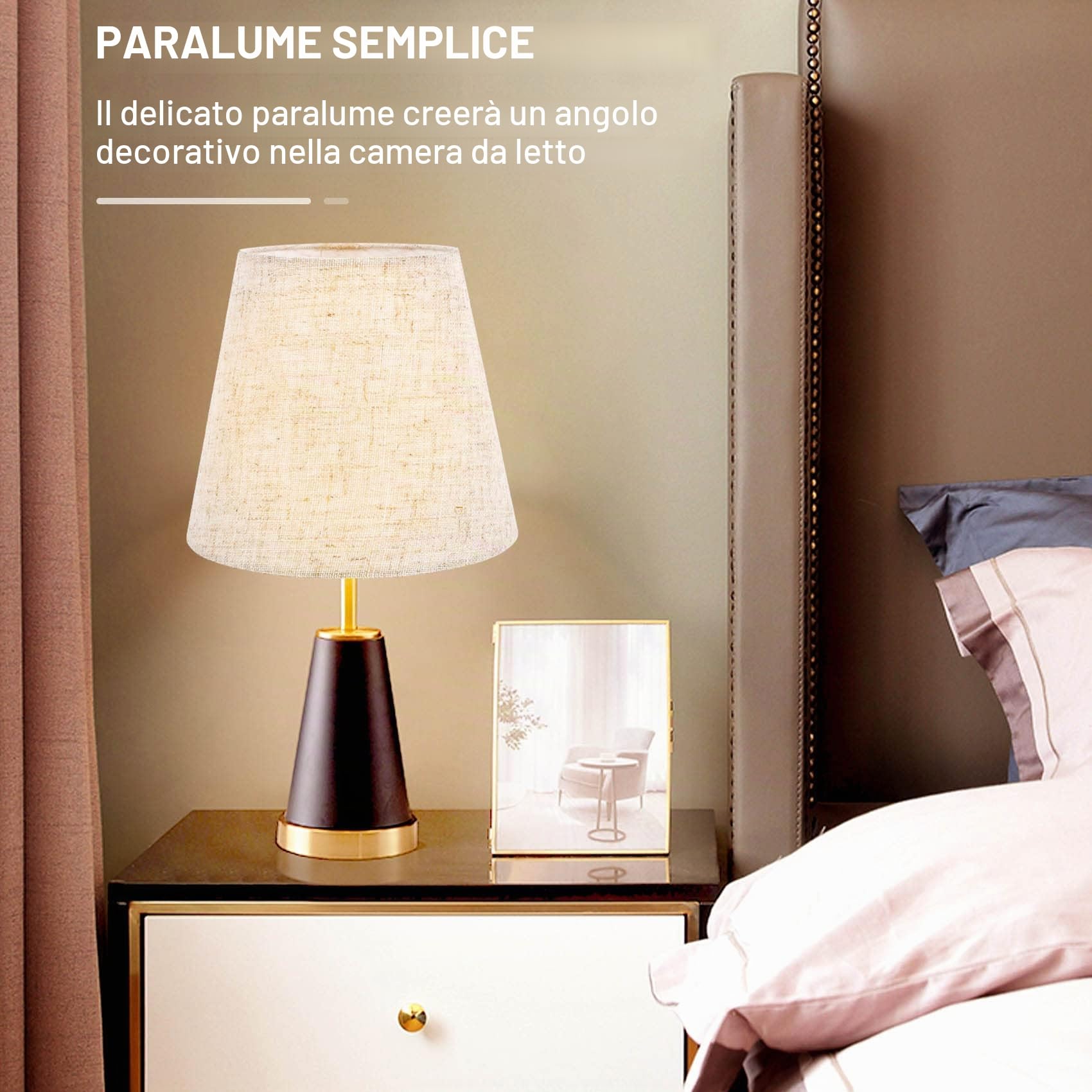 Set di 6 piccole lampade con clip per lampadario, paralume in tessuto per tavolo, lampada da parete