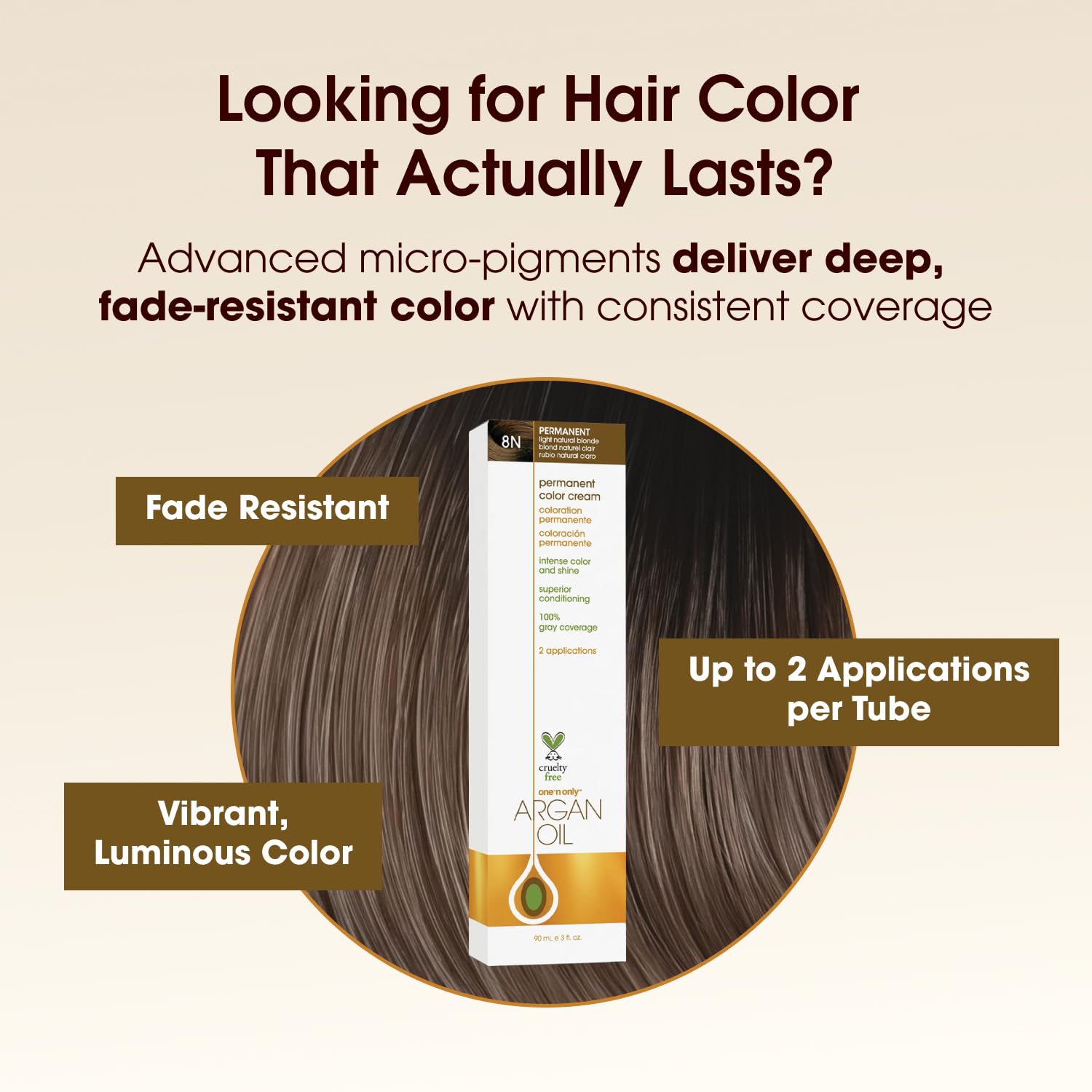 One n' Only One n Only Argan Oil Permanent Color Cream - 8N Light