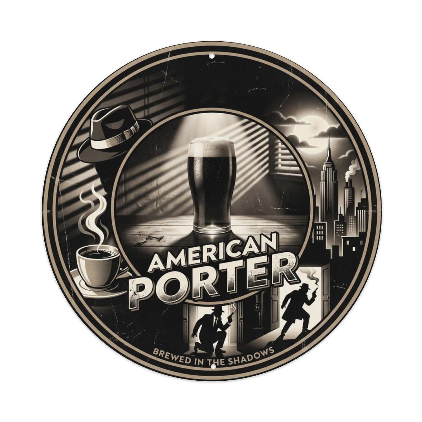 American Porter Pub Brewery Strong Brew Traditional Metal Tin Sign