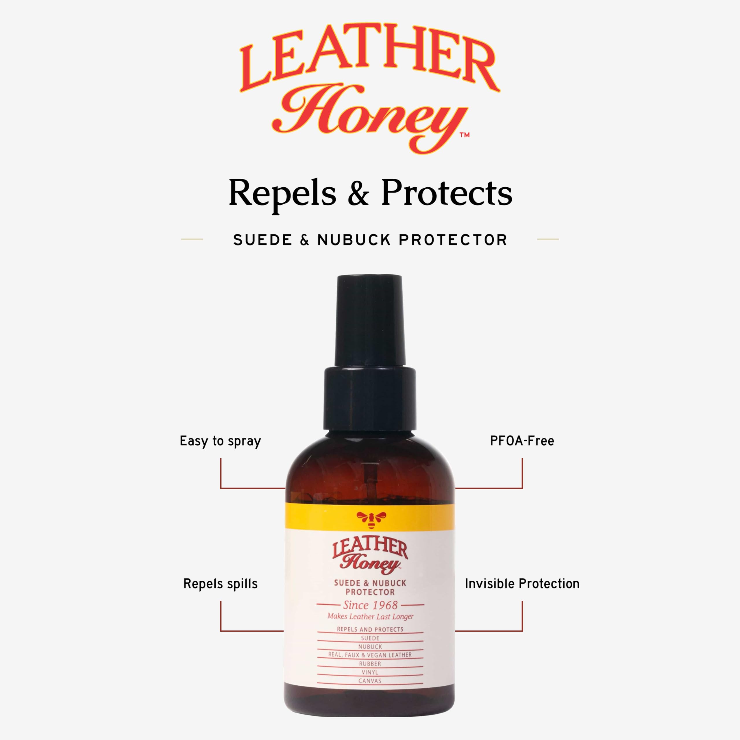 LEATHER Honey Suede Protectant Spray, 4 oz