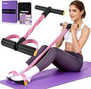 Pedal Resistance Band with Handle， Foot Pedal Resistance Band for Women，Multifunction Exercise Bands for Home Gym Full Body Workout