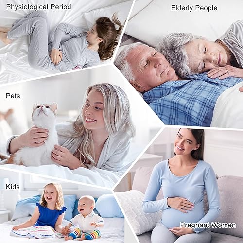 Miniatura 7 de Protector de colchón impermeable tamaño King, funda de colchón transpirable con bolsillo profundo para hasta 18 pulgadas, lavable a máquina, sin