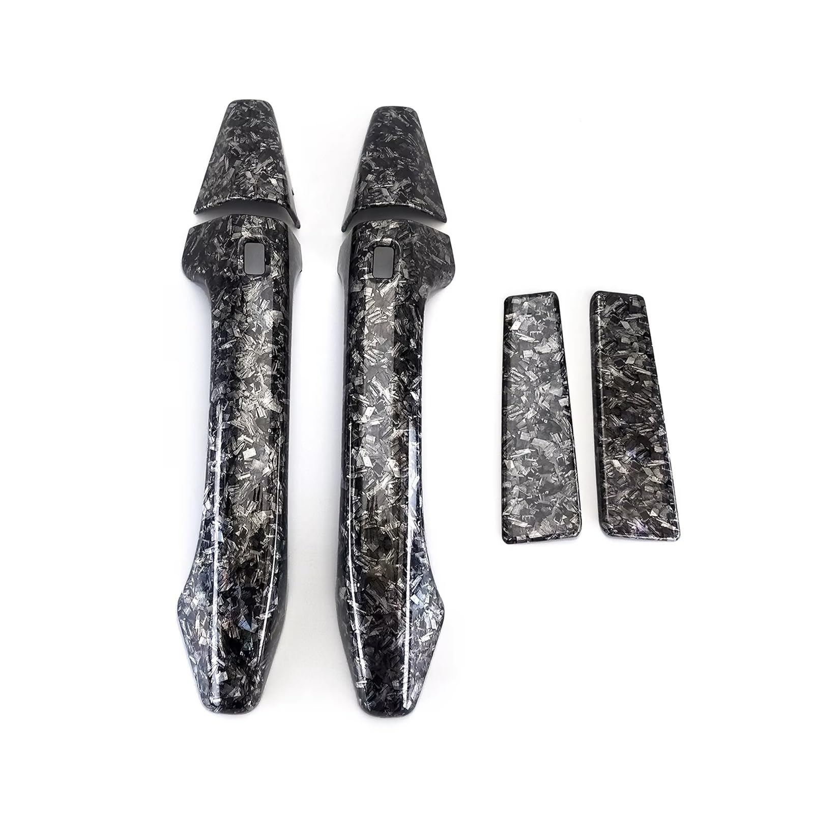 ZhanNuoBHd for Kia for K4 2025 2026 Car Exterior Styling 4pcs Forged Carbon Glossy Outer Door Handle Decoration Cover Vehicle Exterior Outer Door Handle