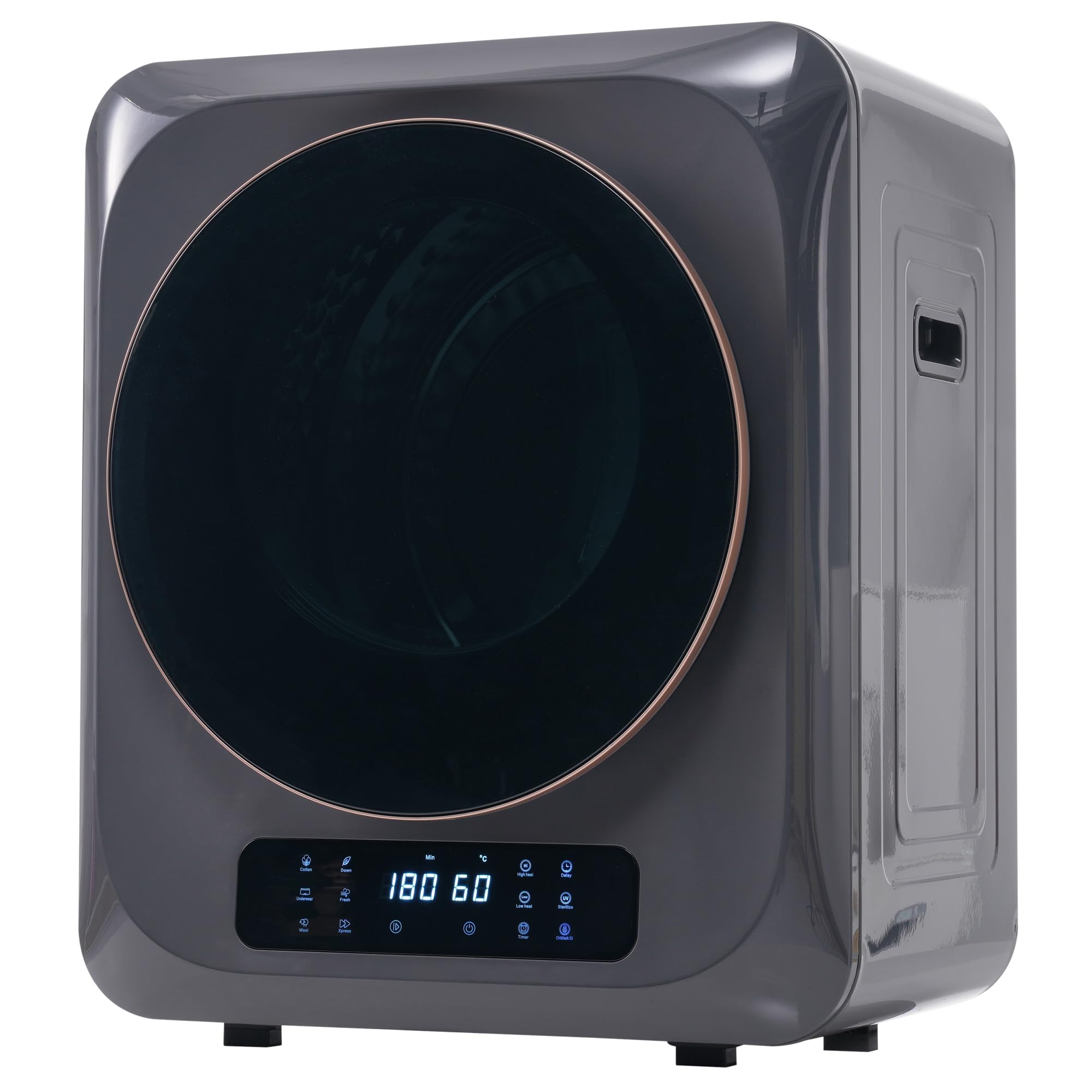 DRIXNO Ablufttrockner Trockner Mini Wäschetrockner Dryer Machine, 850w/2,5kg/Schwarz/48x40x58cm, Überhitzungsschutz, wandmontierbar [Energieklasse C]