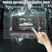 Vista 2 de PCTC Protector de pantalla para cámara DJI OSMO Action 4, protector de lente Osmo Action 4 + película de pantalla LCD de vidrio templado + cubierta