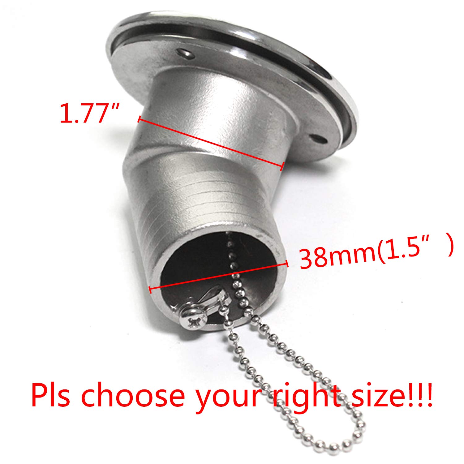 NRC&XRC 1-1/2" Boat Diesel Deck Fill With Keyless Cap – Marine 316 Stainless Steel