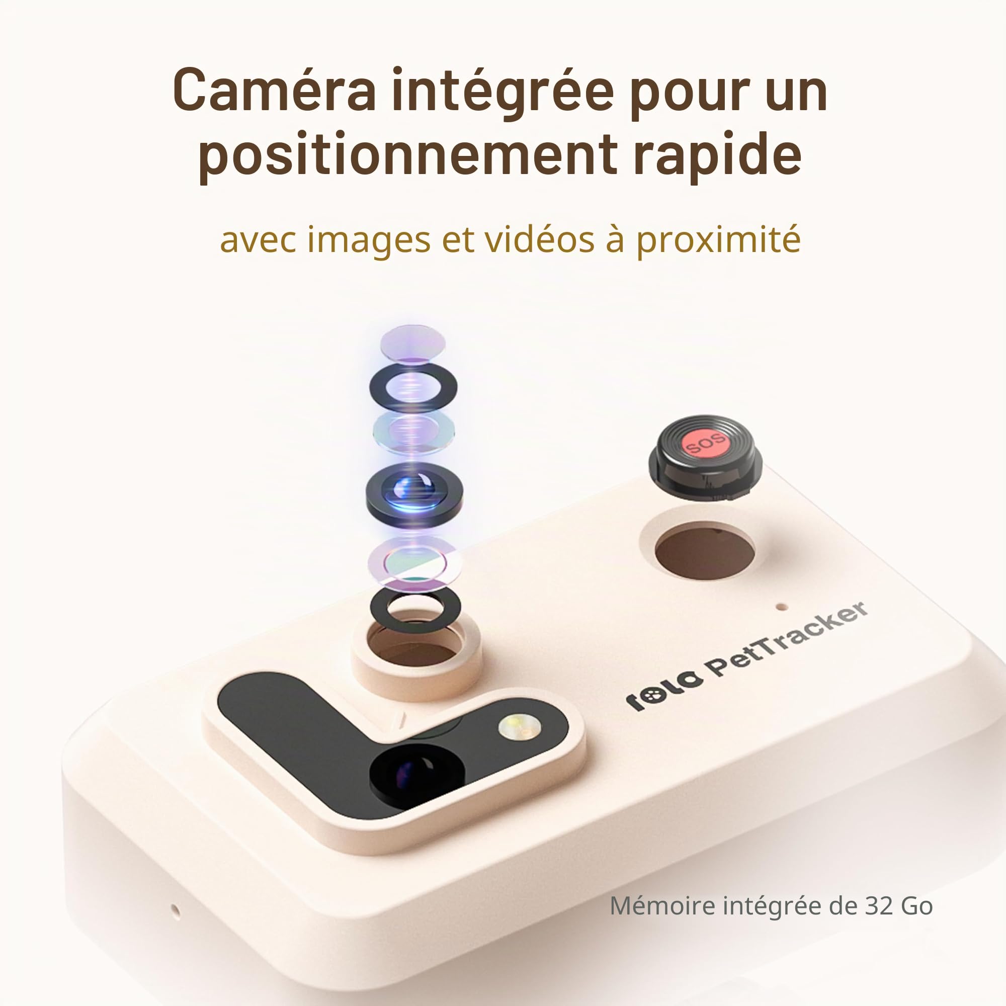 ROLA PetTracker | GPS pour chiens - Localisateur pour chiens avec GPS - Tracker d'activité - Couleur Blanc
