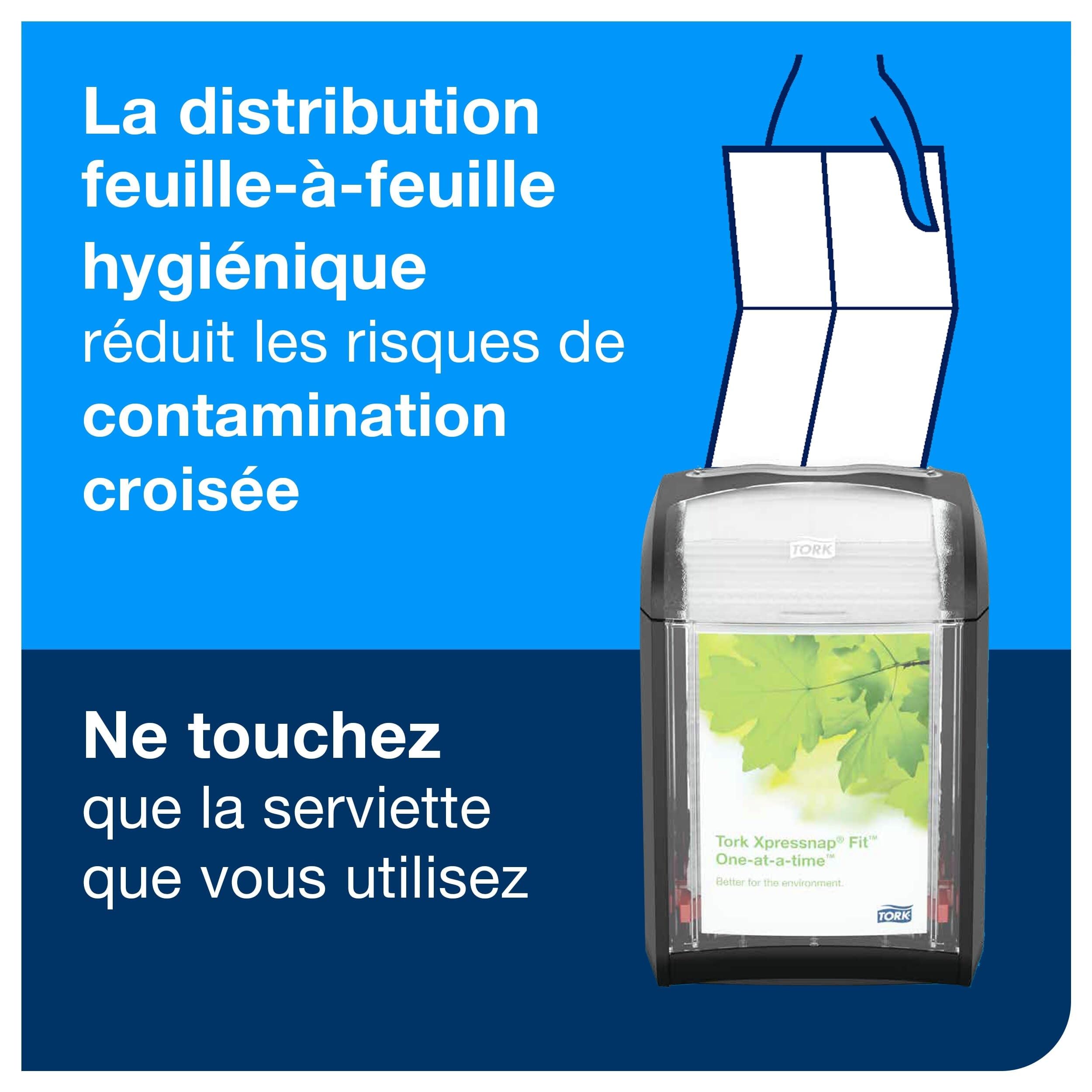 TORK 15830 Xpressnap Fit Serviette Distributeur Advanced Blanc 2 Couches 21,3 cm Longueur Déplié 720 Pièces