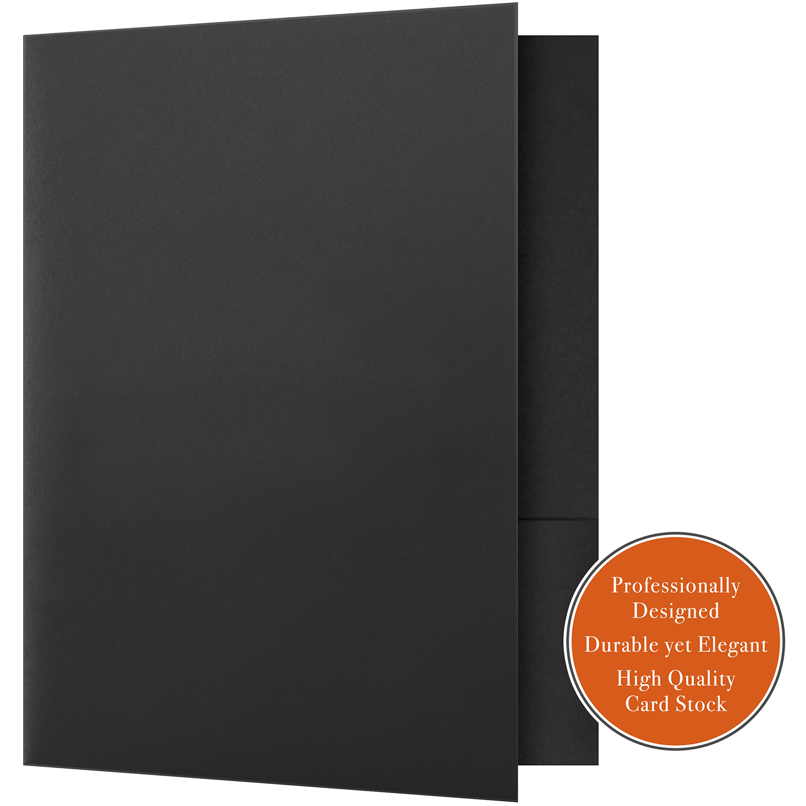 The Gallery Collection, Präsentationsmappen mit zwei Taschen, 25 Stück, perfekt für Verkaufsmaterial, wichtige Dokumente und mehr, 22,9 x 30,5 cm, Schwarz