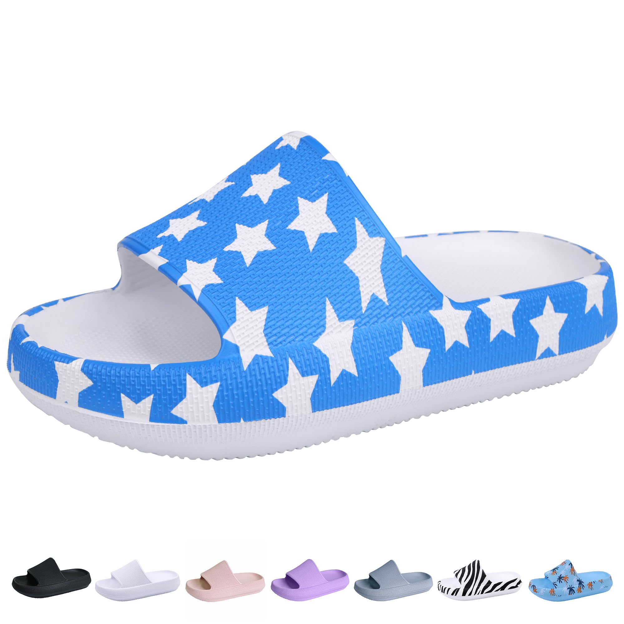 Kids Cloud Slides Boys Girls Pillow Slippers Thick Sole EVA Sandals