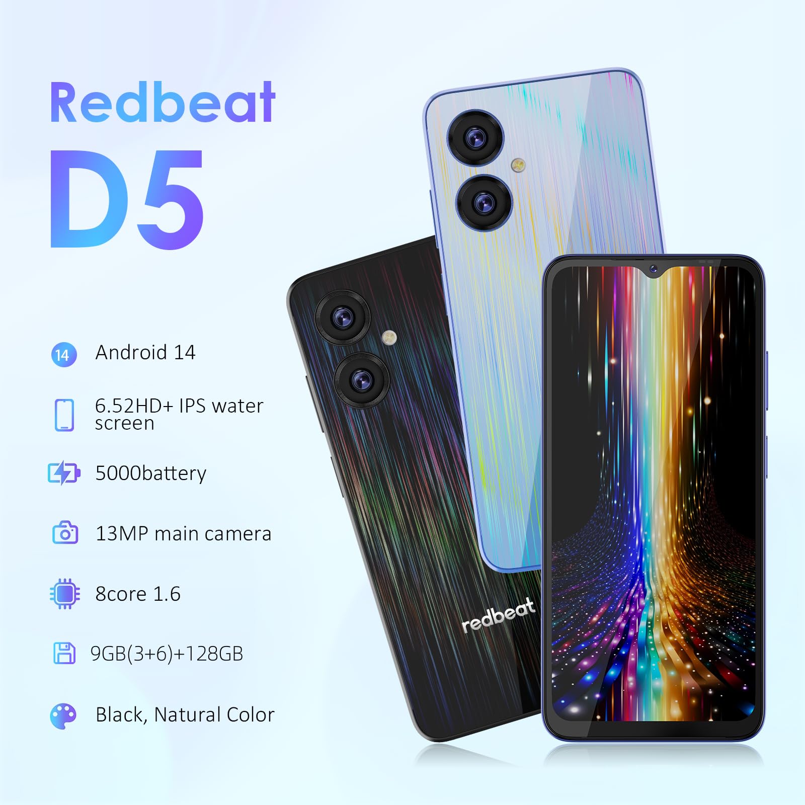 スマートフォン本体 Redbeat D5 3GB+128GB Amazon.com: redbeat D5 Unlocked Android 14 Cell Phones 8
