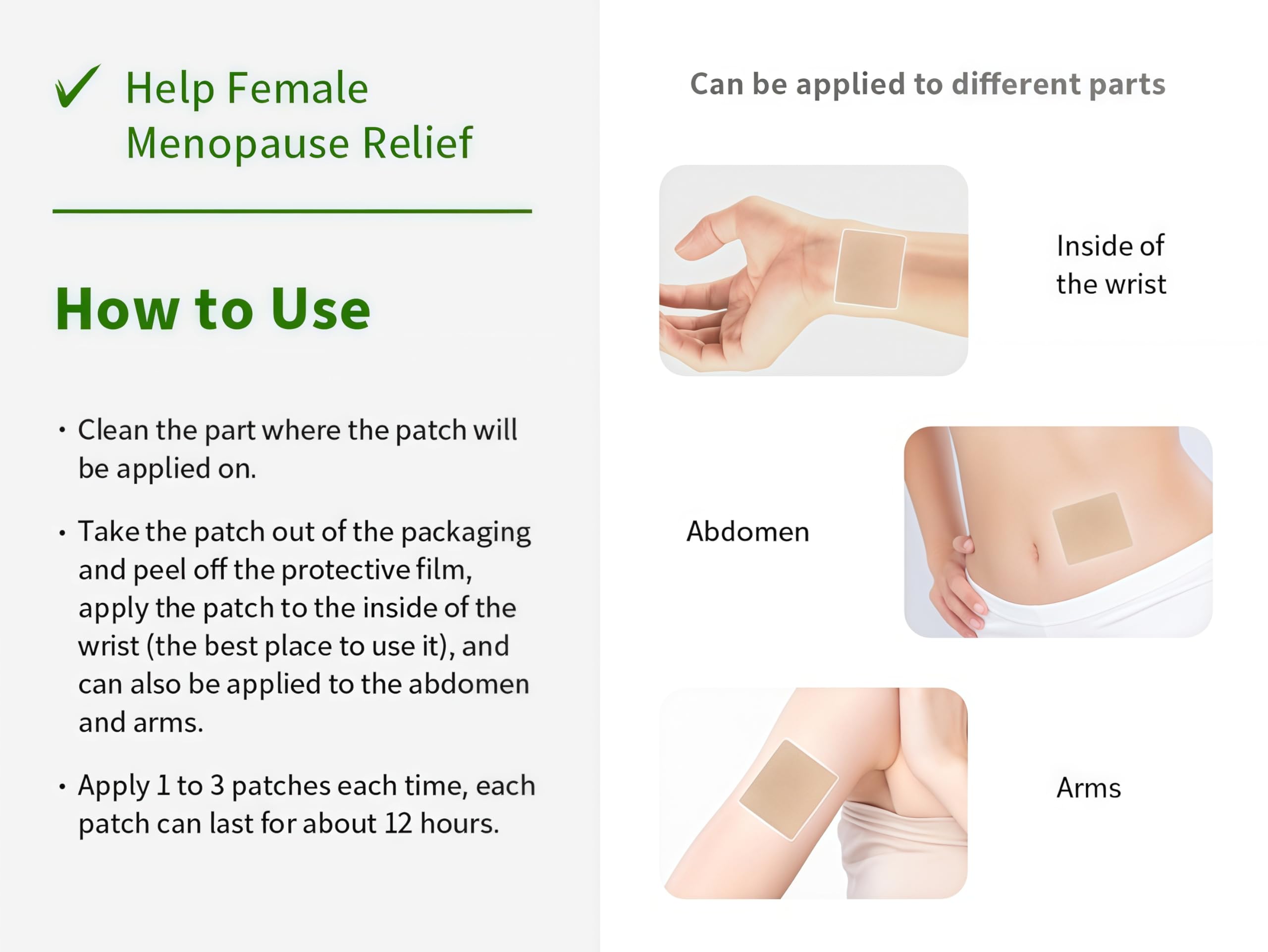 Menopause Relief Patches Therapy Patches Natural Hot Flash Patch for Sleeping Aid & Restful Nights-Relieves Hot Flashes, Dryness, Excessive Sweating-Menopause Support-Estrogen Free(24 Count)