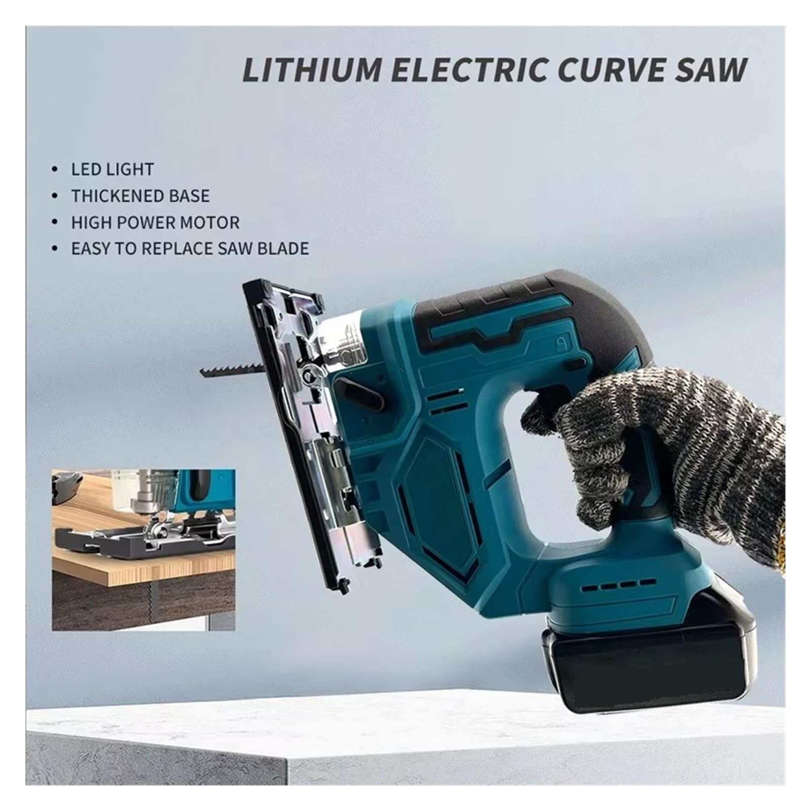 Seghetto Alternativo Elettrico Senza Spazzole Con Lama, Seghetto Alternativo Senza Fili, Utensile Elettrico Portatile For Carpentieri Facile Da Usare