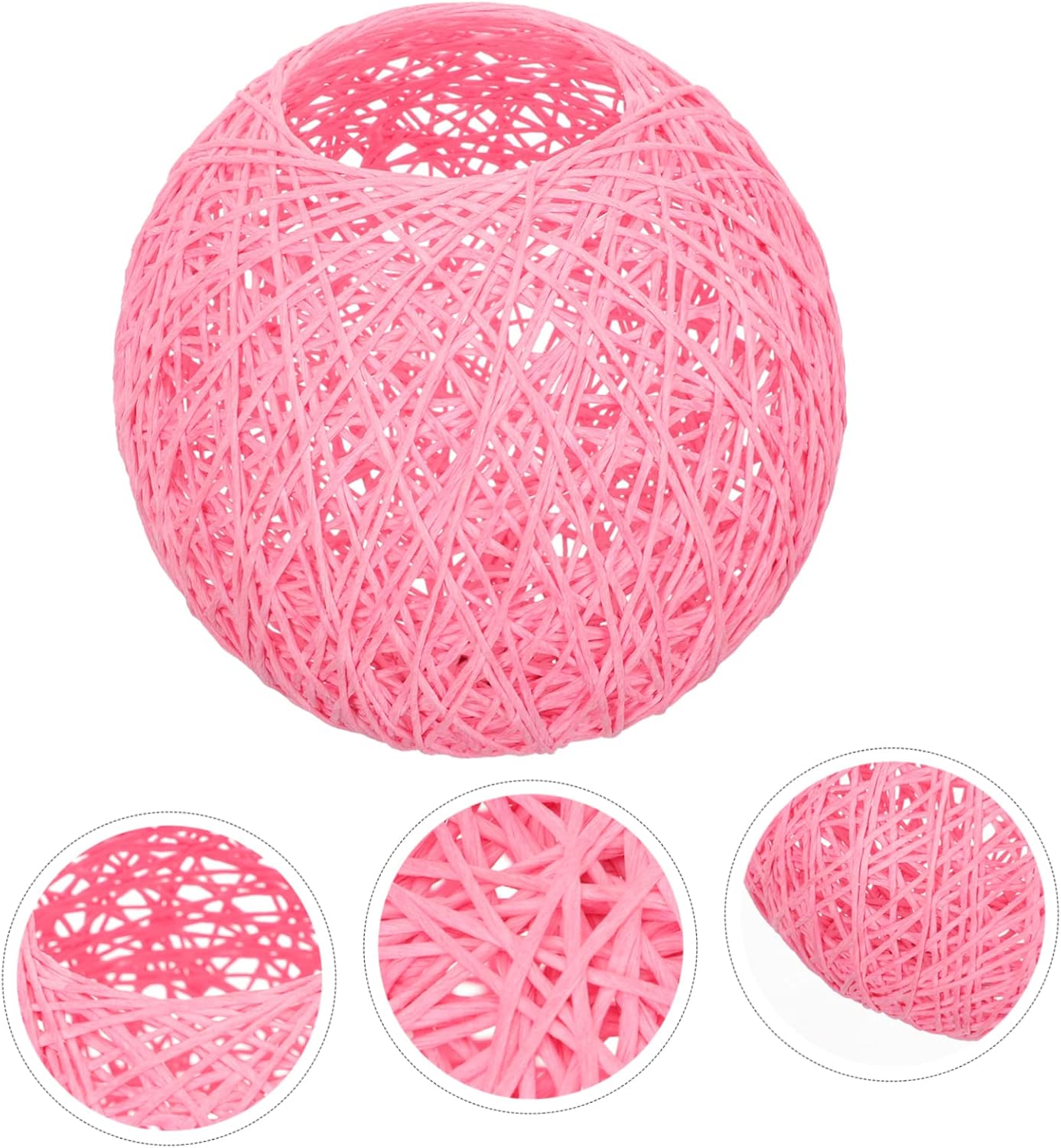 Gadpiparty 3pcs Rattan Lampshade Handmade Paper Ceiling Light Cover for Decor Versatile Light Fixture for Wall Table and Ceiling Use Easy Installation Boho Style