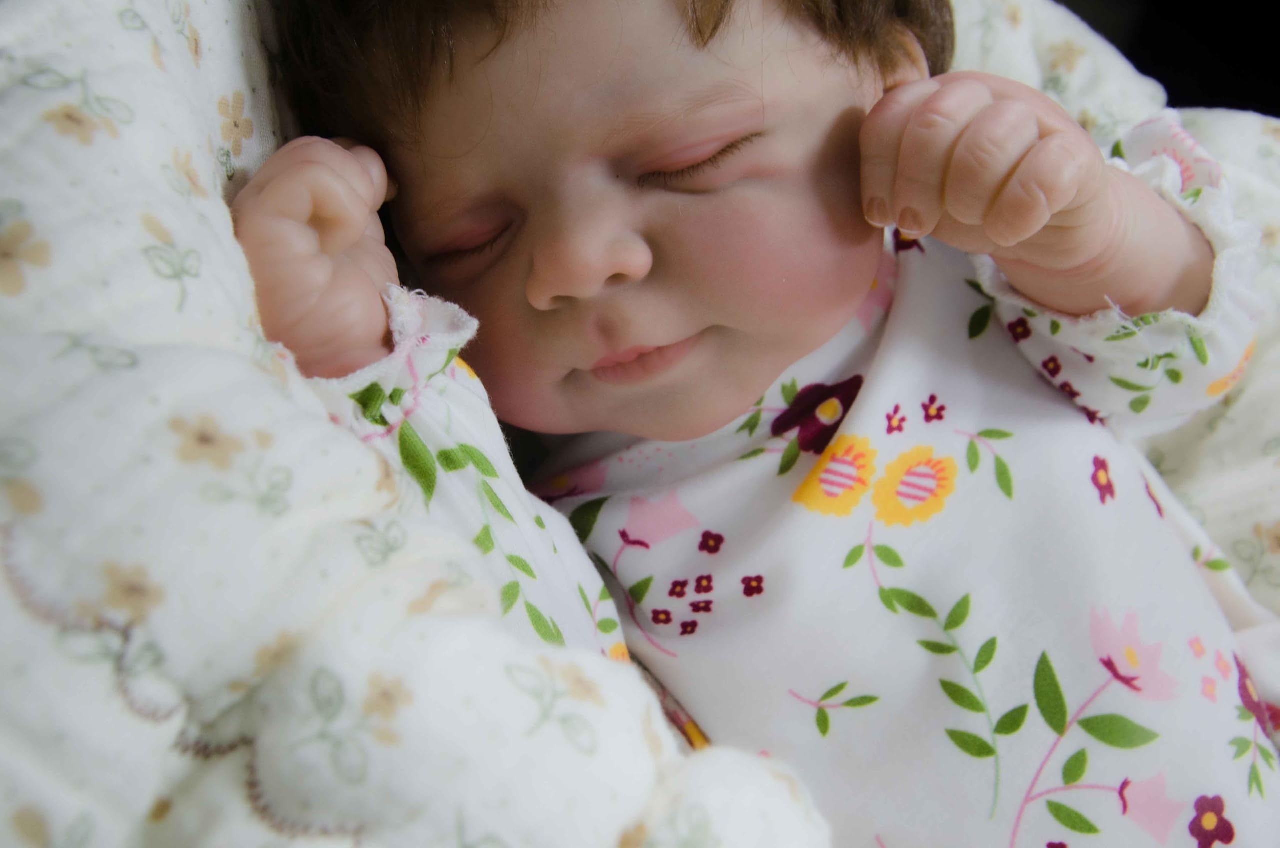 Anano Realistic Baby Silicone Baby Dolls Full Body Girl, 20 Inch Waterproof Lifelike Reborn Baby Dolls Toddler Realistic New Born Baby Doll Squishy Anatomically Correct for Kids (Off White Daisy)