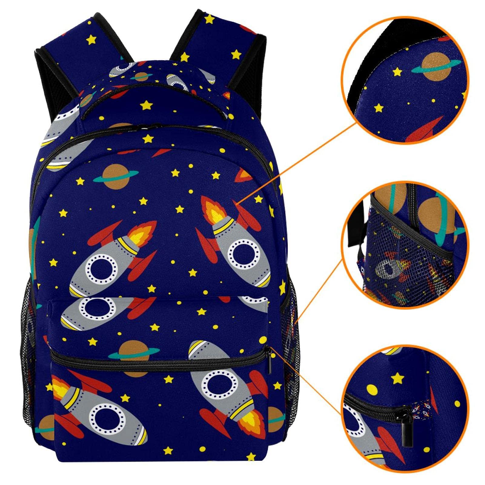 Laptop-Rucksack, Motiv: Angel Unicorn Star Night Navy Hintergrund University Laptop Rucksack Reisetasche Große Kapazität & Verstellbarer Gurt, Mehrfarbig 04,