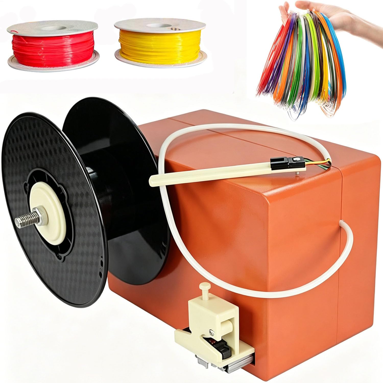 Wytłaczarka do filamentu 3D, wytłaczarka biurkowa 120 W do PLA, ABS, PVA, regulowana prędkość 300-650 mm/min, podwójne formy wytłaczane do filamentu 1,75 mm i 3 mm