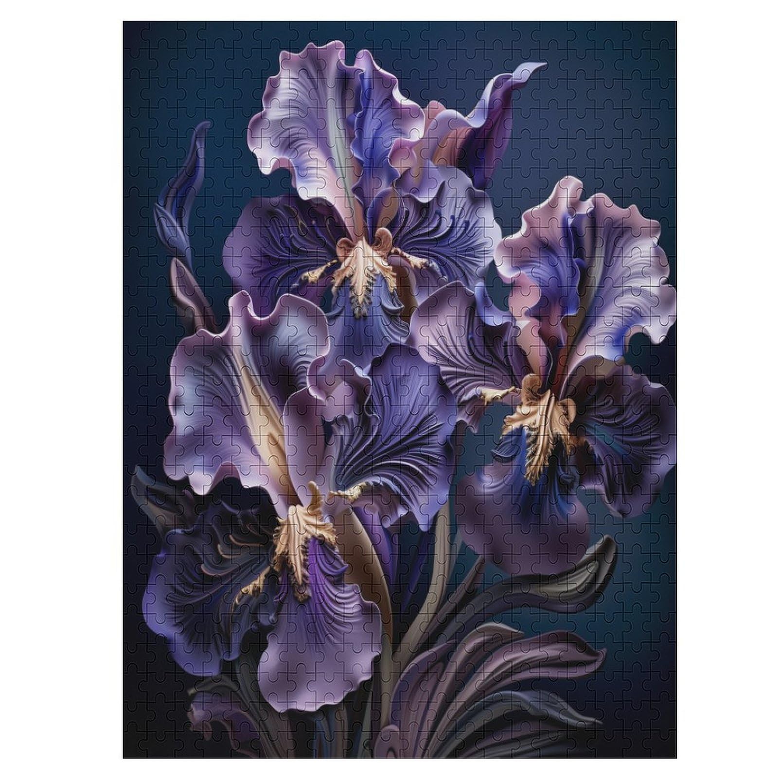 Rompecabezas para Adultos 500 Piezas Flor Puzzle para Adultos Rompecabezas De Madera Divertidos Juegos De Rompecabezas （55×41cm）