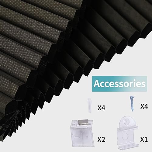 Vista 3 de MYshade Persianas de Ventana Sin Cordón Opacas y Cortinas Desplegables para Oscurecer Habitaciones Cortinas de Ventana Bloqueadoras de Luz Cortina