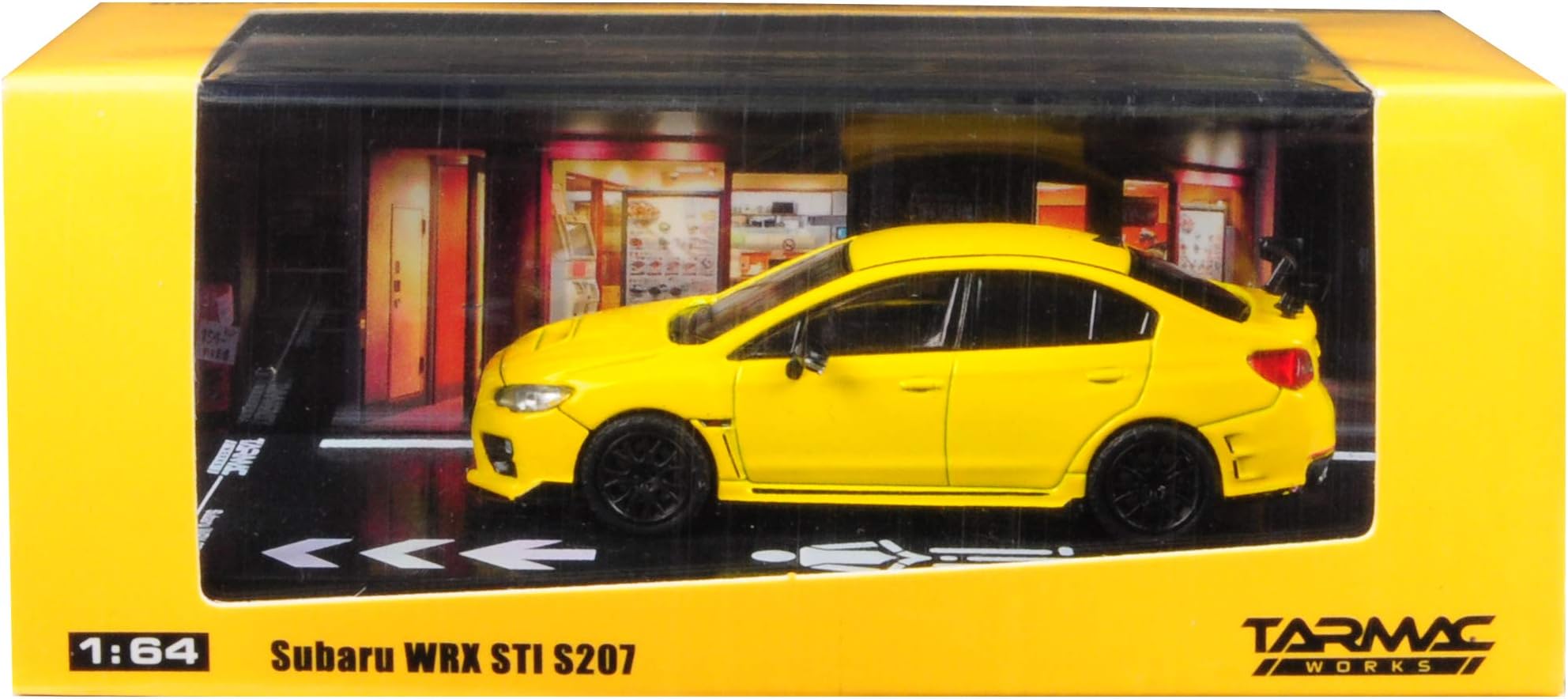 Tarmac Works Subaru WRX STI S207 Sunrise Yellow 1/64 Diecast Model Car T64-016-YL