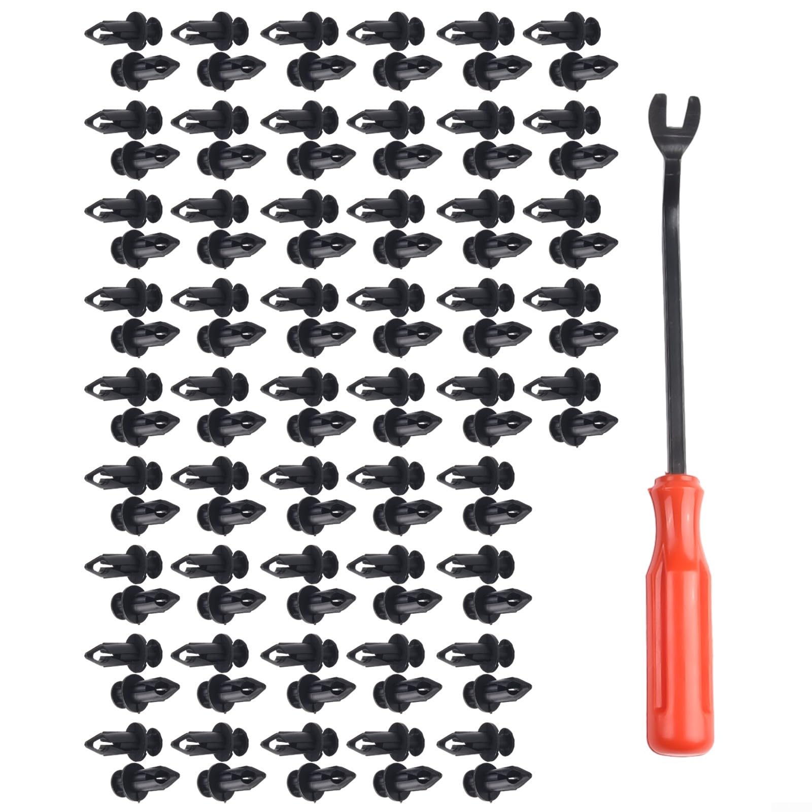 Black Nylon Rivet Clips with High Eansion Rate for Honda TRX680 TRX650 For TRX500 TRX450 TRX400 TRX350 TRX300 and 900 ATV