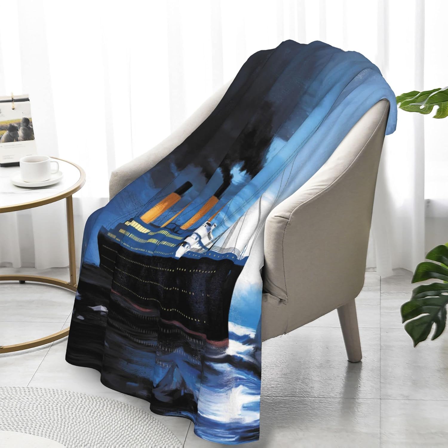 Flannel Blanket Lightweight Soft Cozy Fuzzy Warm Fleece Throw for Couch Sofa Bedroom Living Room 50"x40" - Image 3