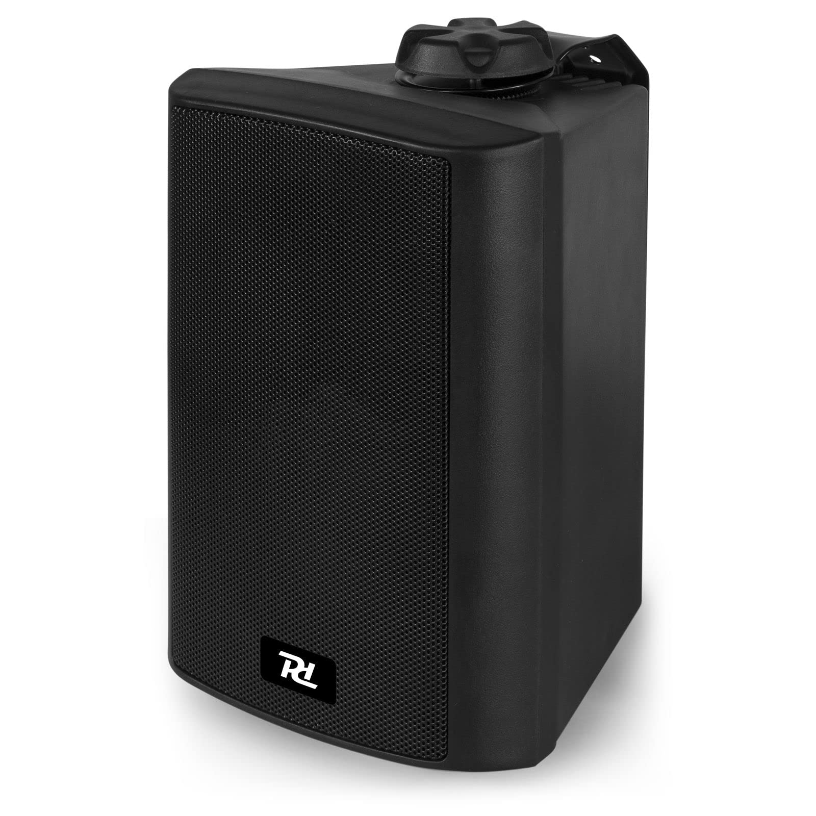 Power Dynamics ODS50B - Lautsprecher Boxen - 2er Set - 100 Watt - 2-Wege Wandlautsprecher für die Festmontage an Wand und Decke - Boxen Set für Zuhause, Gastro, Bars, inkl Montagebügel - Schwarz